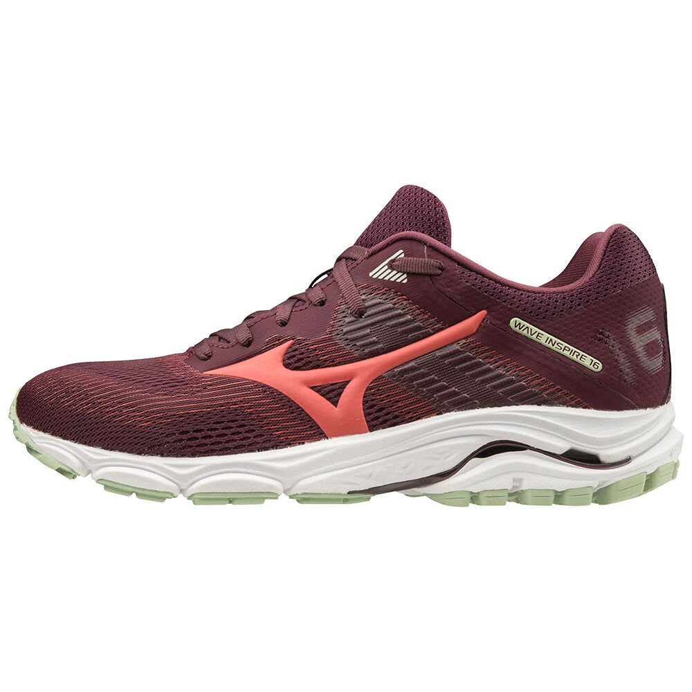 Mizuno Women's Running Shoes Wave Inspire 16 Claret - SQZJOUE-21